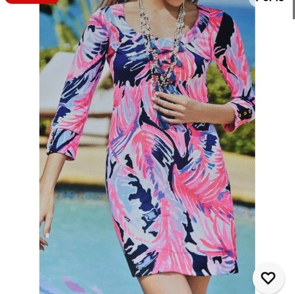 Lilly Pulitzer MERRIT DRESS True Blue Paradise Point Size Xs - Picture 2 of 7